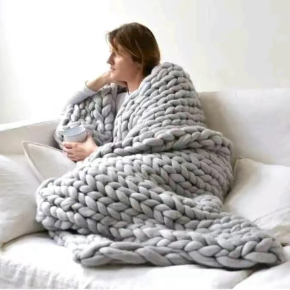 Chunky Knitted Blanket